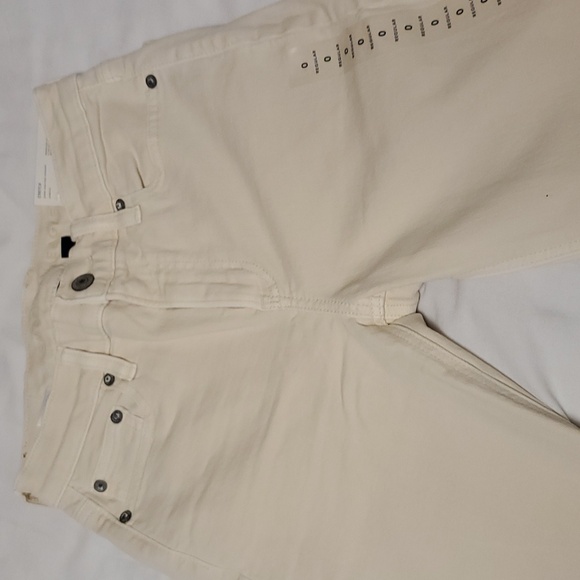 AE Stretch Super High-Waisted Straight Jean in Cream Size 0 / 25W - Picture 5 of 14
